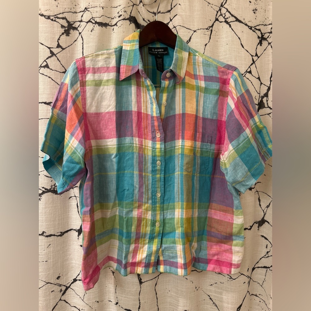Ralph Lauren Vibrant Plaid Casual Shirt
